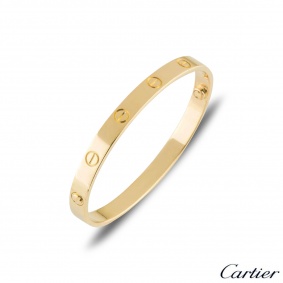 Cartier Yellow Gold Plain Love Bracelet Size 17 B6035517 Cartier Yellow Gold Plain Love Bracelet Size 17 B6035517
